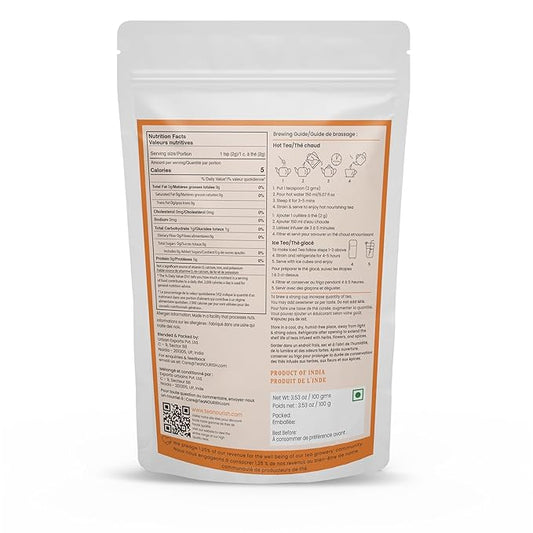 TeaNOURISH Darjeeling Himalayan Green Tee | Loose Leaf Tea | Relaxing & Stress Relief Tee | Immune Support | Brew Hot or as an Iced Tea - 3.53oz/100g (Pack of 2)