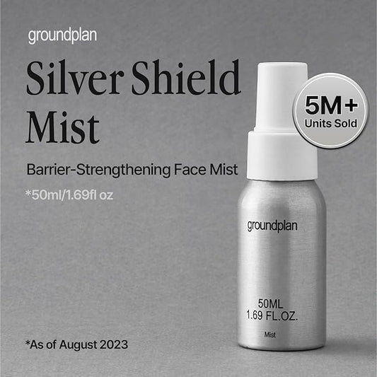 Silver Shield Mist - Facial Barrier Toner Spray, 80% Witch Hazel Water, Centella Asiatica for Skin Barrier Repair, Recovery Calming Mist for Sensitive Skin, Korean Skin Care (1.69 fl oz)