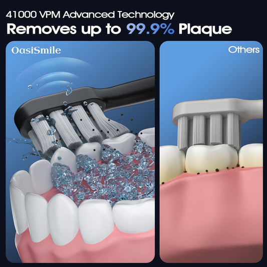 Sonic Electric Toothbrush for Adults - 41,000 VPM Deep Clean with 4 Brush Heads, 5 Modes, 100-Day Battery Life, IPX7 Waterproof Rechargeable Toothbrushes Built-in Smart Timer | Perfect for Home/Travel