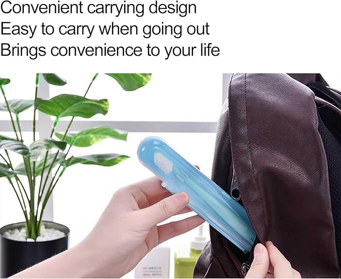 4 Packs Toothbrush Travel Case, Portable Toothbrush Holders - Compact Toothbrush Organizer, Breathable Plastic Toothbrush Travel Holder for Travel, Vacation, Camping, Gym, Business Trips, Office