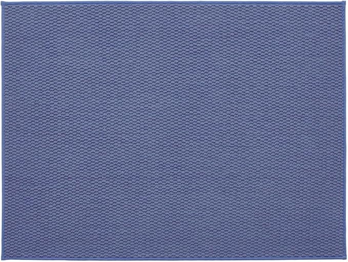 Large Bathroom Rugs Non Slip Washable Bath Rugs Super Absorbent Bathroom Rug Thin Quick Dry Low Pile Bath Mats, Denim Blue 36"x48"