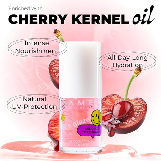 Lamel Hydrating Lip Oil LET`S GLAZE - Lip Gloss Flavoring Oil - Fat Oil - Hydrating Lip Oil Treatment - №401 Marshmallow
