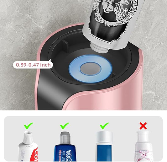 Automatic Toothpaste Dispenser Wall Mounted - Smart Touchless Toothpaste Squeezer with 3 Adjustable Levels, 2 Toothbrush Holders- for Kids and Adults, Bathroom Essentials