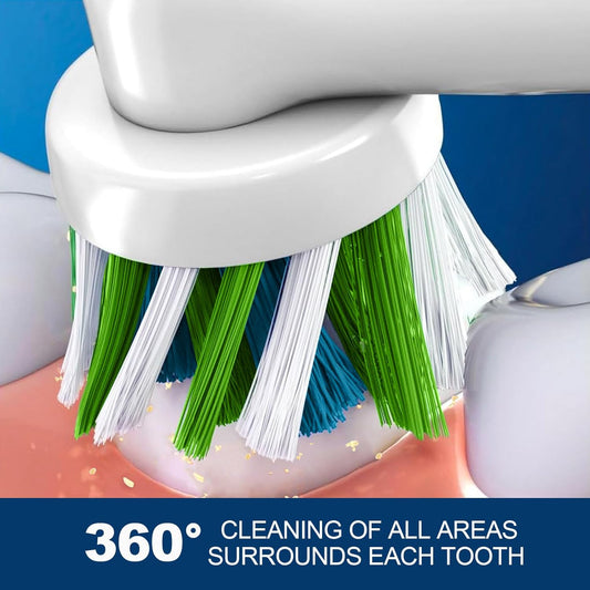 Replacement Toothbrush Heads Compatible with Oral b Braun Smart 1500/7500,Pro 1000/1500,Genius x/6000/Cross/Floss/Sensitive, 8PCS Electric Brush Heads Refill for Braun Oral B,Black