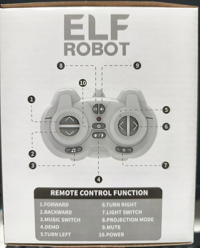 Aikmi Robot Toys for Kids 5-7, Rechargeable Remote Control Robot with Projector Night Light for Kids, Gesture Sensor, Music, Toys for 6 Year Old Boys Girls Birthday Present Boy Toy (White)