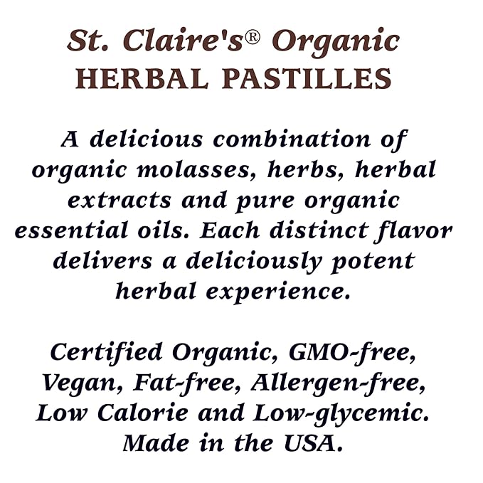 St. Claire's Organic Herbal Pastilles, (Clove, 8 Ounce Refill Bag) | Gluten-Free, Vegan, GMO-Free, Plant-based, Allergen-Free | Made in our Allergen-Free facility