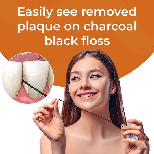 Xlent Expandable Floss Treated Activated Charcoal, Xylitol Natural Based Wax (Cinnamon, Pack of 3 (Refills Only))