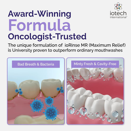 ioRinse MR: The Most Dentist & Oncologist-Recommended Oral Ulcer Rinse of its Kind. Maximum Relief of Oral Mucositis, Mouth Sores, Dry Mouth, Canker Sores, Mouth Irritation & Cancer patients, Mint 1 L