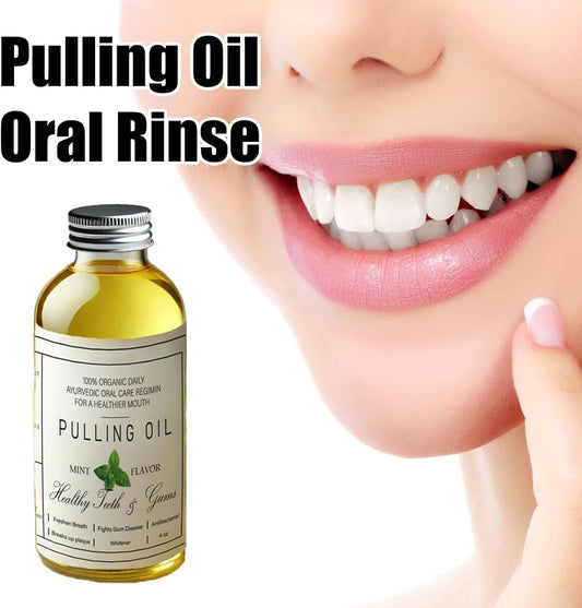 Coconut Oil Pulling for Teeth Whitening-Cocofresha Powerful Organic Coconut Peppermint Pulling Oil for Teeth and Gums, Pure Mouthwash Mint Freshness, Natural Cleanse, 4 Oz (2)