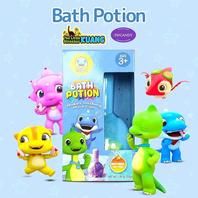 Bath Toys Stocking Stuffers for Kids Potion, SWCANDY 6 Pack Bath Bombs Bathtub Colorful Bubble Foam Boys Girls Scientific Soap Magical Non-Toxic Fizzes Eruption for Ages 4-8 Years Old Toddlers