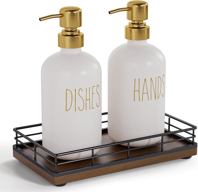 Wooden Decorative Tray, Oak 7.5" L Coffee Table Tray for Kitchen Countertop Soap Sponge Holder for Dresser Perfume Jewelry Candle Nightstand Table Centerpieces for Dining Room Decor Walnut