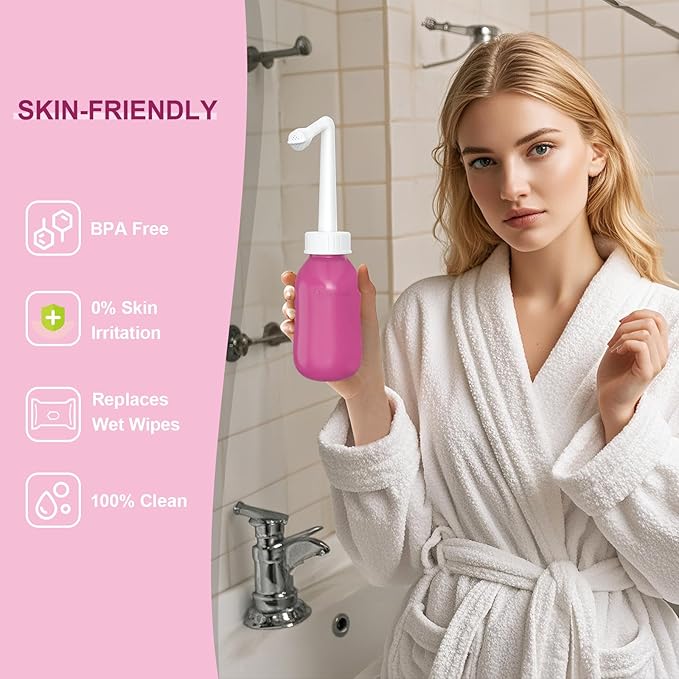 Peri Bottle for Postpartum Care, Perineal Bottle for New Mom Postpartum Essential, 10 Oz Upside Down Peri Bottle for Postpartum Recovery, Portable Bidet for Women