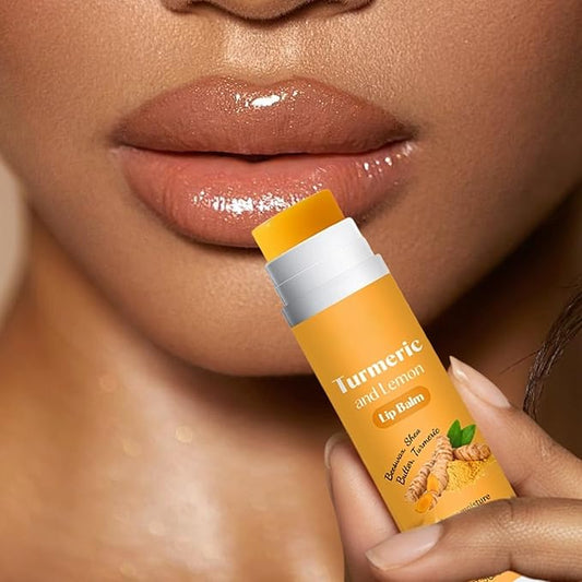 2pcs Lemon Turmeric Lip Balm To Lip Lightening Dark Lips, Balmnourishes Dry, Cracked Lips - For Smokers Lips