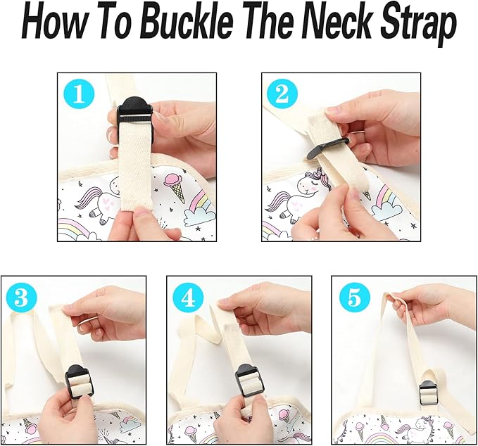 FreeNFond Kids Apron Adjustable Child Apron with 4 Pockets for Baking Painting