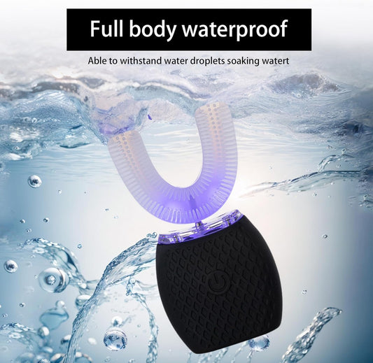 Automatic Toothbrush for Adults - Ultrasonic Electric Toothbrush with Soft Bristles Rechargeable Portable Waterproof Design 30s Timer, Wireless Charging Dual-Use for Travel & Home (Black)