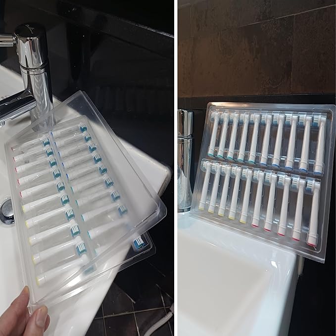 KLEVOR Replacement Toothbrush Heads for Oral‑B – 20 Count – Hygienic Double‑Blister Pack – Compatible with Oral‑B Pro, 1000, 3000, 5000, 7000 and More (Not iO Series)