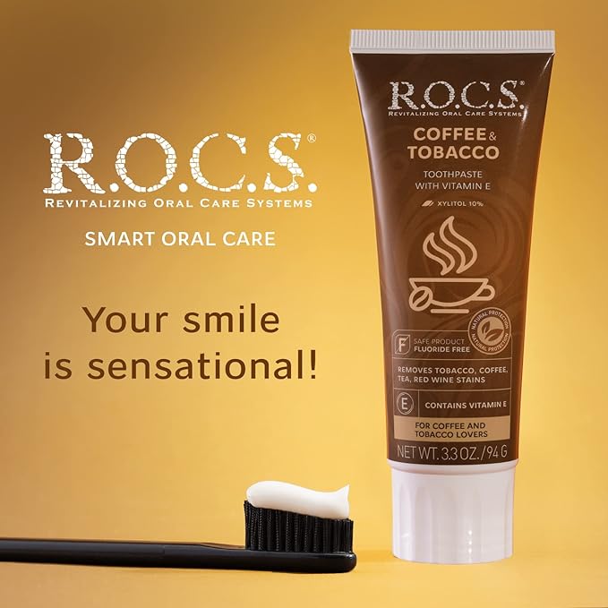 R.O.C.S. Toothpaste - Plaque Removing Paste for Smokers and Coffee Lovers