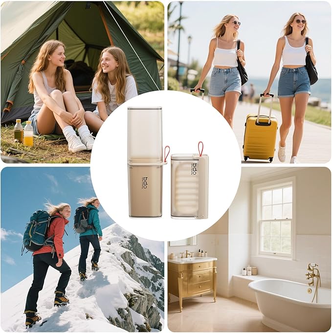 VITVITI Travel Soap Case Container, Portable Toothbrush Travel Case Dish Tray, 7.88 Inch Toothpaste Traveling Toothbrush Holder Set with Cover for Trip/Bathroom/Camping, Clear Coffee