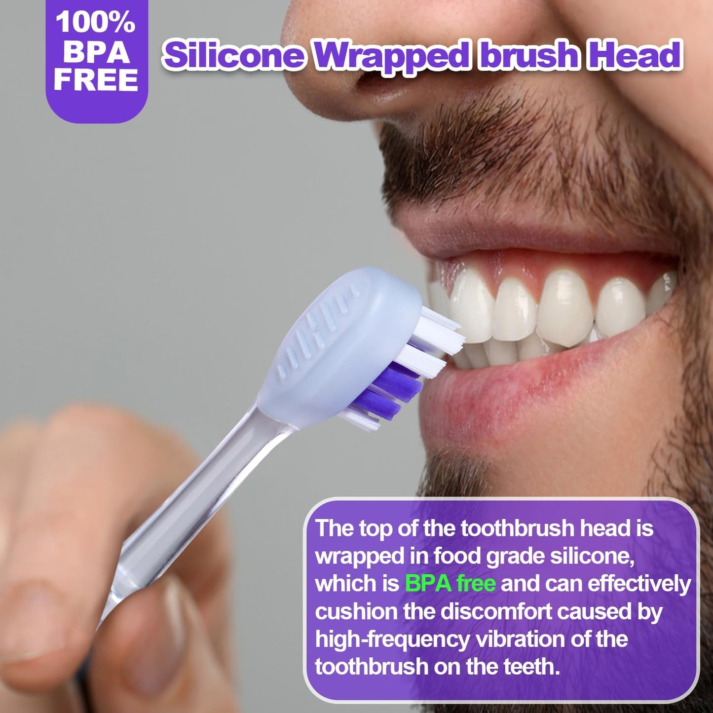 Metal Electric Toothbrush with UV Mode, Vibration and Oscillation Electric Toothbrush for Adults, 6 Brush Heads & Travel Case & Dust Cover, 5 Modes & Built in Timer, One Charge Last 120 Day(Rose)