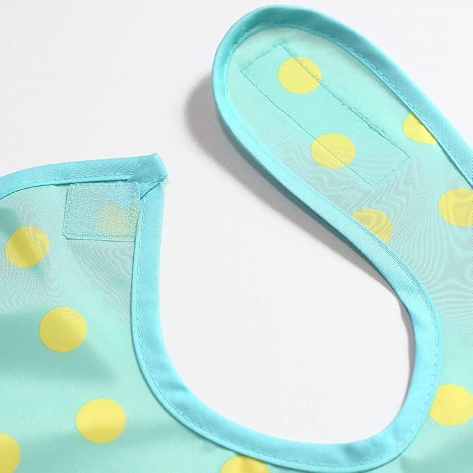 Full Coverage Waterproof Feeding Bib for Toddlers – Extra Long Apron Bib for Mealtime, Self-Feeding, High Chairn