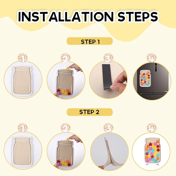 GdosRuth Classroom Reward Jar Magnetic Reward Jars for Kids Behavior Reward Chart for Kids Positive Behavior Jar Potty Training