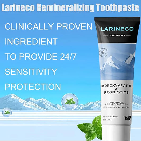 Remineralizing Toothpaste,Hydroxi Fluoride Free Nano Hydroxyapatite Toothpaste for Remineralizing Enamel & Sensitive Relief, Whitening, SLS-Free, Natural Peppermint, 4.23oz (1PCS)