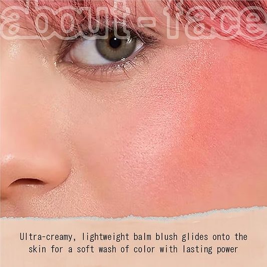 about-face Cheek Freak Blush Balm – Buildable Cream Blush with Hyaluronic Acid & Meadowfoam Seed Oil – Vegan, Cruelty-Free, Clean Beauty – 0.35 oz (Champagne Room – Watermelon Pink)