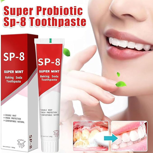 2Pcs Super ProbioticSp-8 Toothpaste, Sp 8 Pasta Dental, SP-8 Toothpaste, Pasta Dental Sp-8,SP8 Probiotic Toothpaste, Deep Cleaning Care Toothpaste