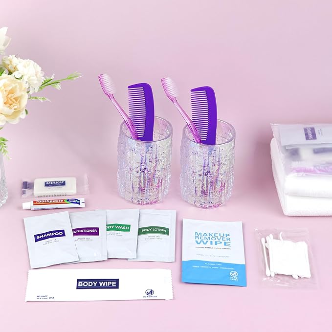100 Kits Travel Toiletry Kit Bulk, Personal Hygiene Kit, Disposable Hygiene Kit Homeless Care Supplies Charity Kit For Home, Hotel, Camping, Travel