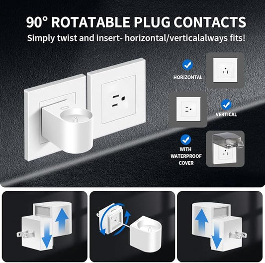 2 in 1 Charger for Philips Sonicare Electric Toothbrush, Convertible Wired Charger for HX3000 HX6000 HX6100 HX8000 HX9000 Series, Wireless/Wired Charging & 360° Rotatable Plug