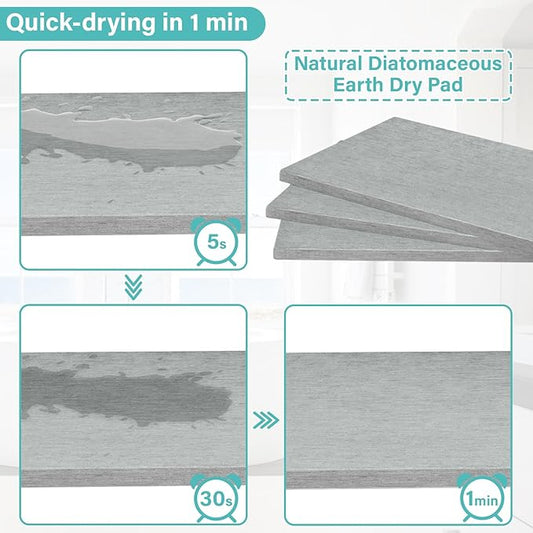 Toothbrush Holder Instant-Dry Organizer - Bathroom Countertop Organizer Kids Electric Toothbrush Toothpaste Holders - 7 Slots Bathroom Sink Accessories Storage Tooth Brush Counter Organization, White