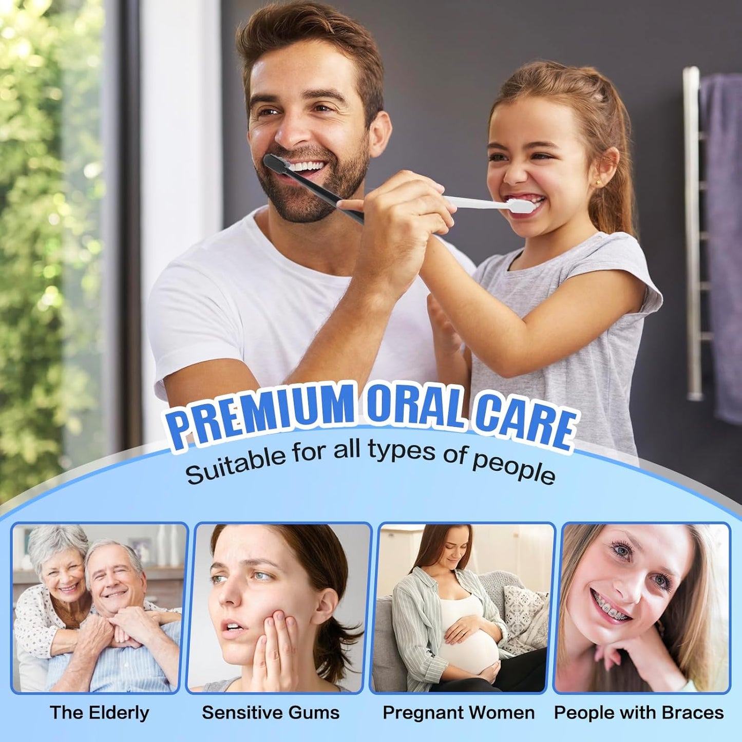 Extra Soft Toothbrushes for Adults - Extra Soft Toothbrush Pack for Sensitive Gums Ultra Soft Gum Toothbrush Designed for Gum Bleeding and Irritation 6 Pack Individually Wrapped Dentist Recommended