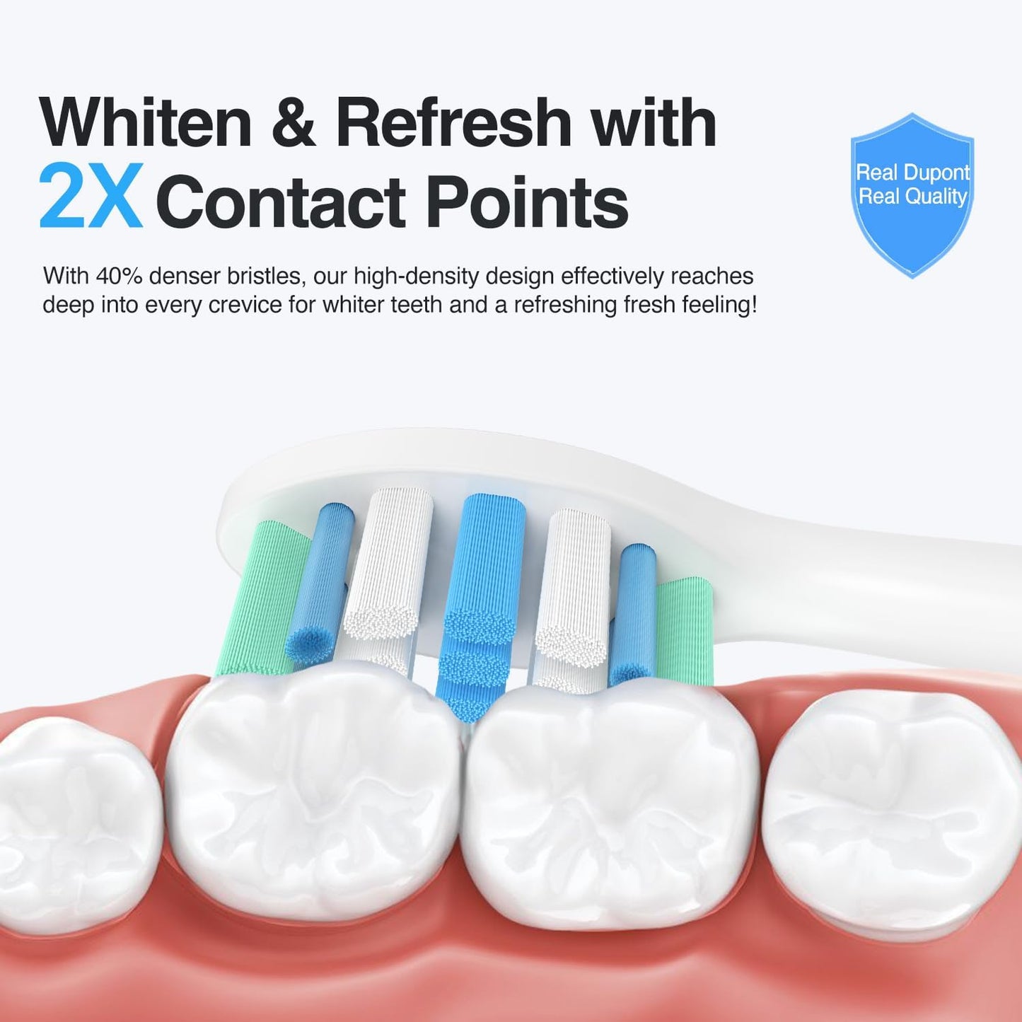 Electric Toothbrush Heads for Philips Sonicare Replacement Heads C2, Replacement Brush Head Compatible with Phillips Sonicare Electric Toothbrushes C2,C1,4100 for Philips Sonic Care Brush,10 Pcs