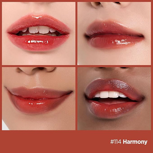 Laka Fruity Glam Lip Tint Mini, 1.9g/0.07oz, Glowing Lip Stain with Wide Color Spectrum, Hydrating & Lightweight Texture, Long-Lasting Bold Stain, Non-Sticky, Vegan, K-Beauty (#114 Harmony)