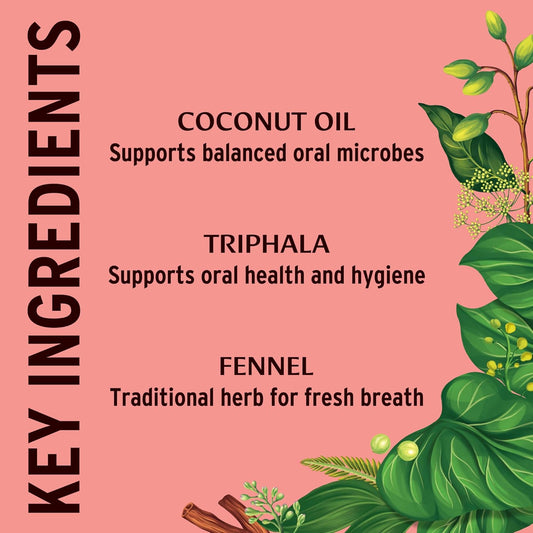 Banyan Botanicals Cinnamon Daily Swish – Organic Ayurvedic Pulling Oil with Coconut Oil – Mouthwash for Fresh Breath and Sparkling Oral Health* – 2 oz – Non GMO Sustainably Sourced Vegan