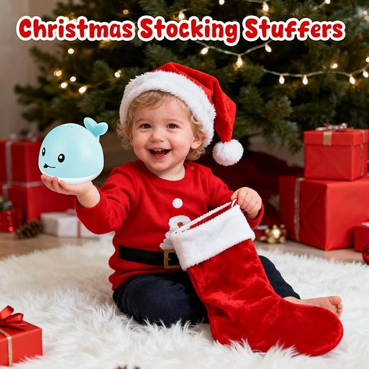 Gigilli Baby Bath Toys, Bath Toys for Kids Ages 1-3, 1 2 3 Year Boy Girl Gift Christmas Stocking Stuffers for Babies 6-12-18 Months Light Up Whale Bath Toy Sprinkler Toddler Birthday Bathtub Water Toy