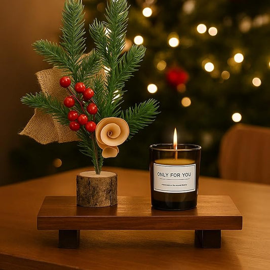 Acacia Wood Riser Pedestal Stand Farmhouse Small Bathroom Vanity Tray Rustic Wooden Hand Soap Dish Dispenser Holder for Kitchen Sink Counter Decorative Tray Modern Bathroom Decor Organizer Accessories