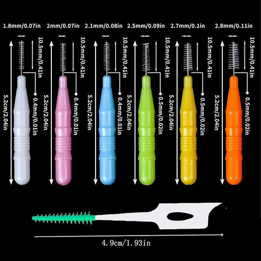 360PCS Interdental Brushes,Disposable Soft Silicone Brace Brush,Bendable Dental Picks Braces flossing Teeth Cleaning Tools