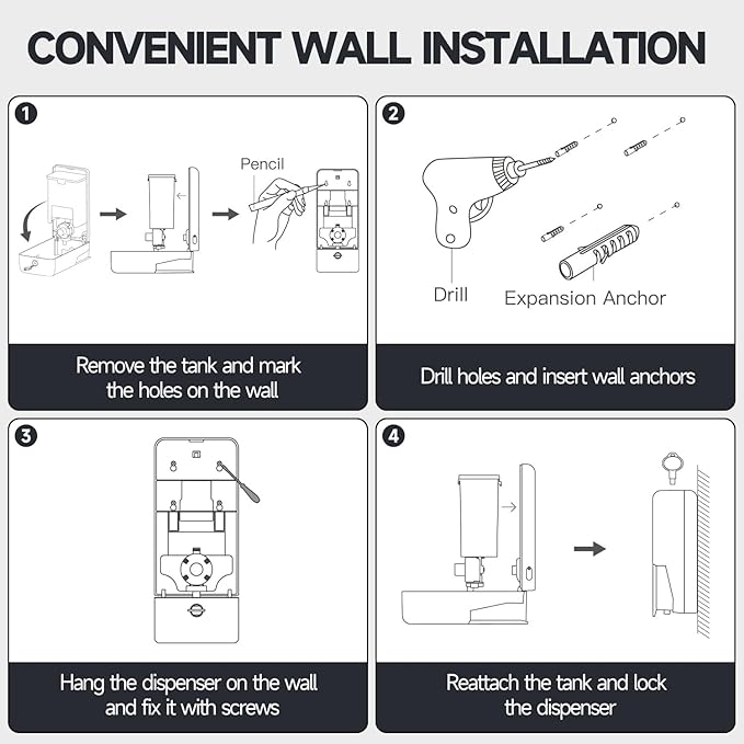 27oz (800 ml) Manual Wall Mounted Soap Dispenser, Ideal for Commercial Bathrooms Restaurants Hotels, Use with Liquid Hand Soap Shampoo, ABS Silver