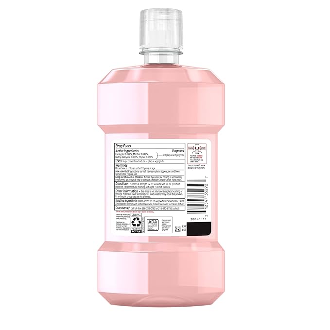 Listerine Clinical Solutions Mouthwash Gum Health Antiseptic, Antigingivitis and Antiplaque Oral Rinse Helps Prevent Buildup and Immediately Kills Germs for Healthier Gums, ICY Mint, 500 mL