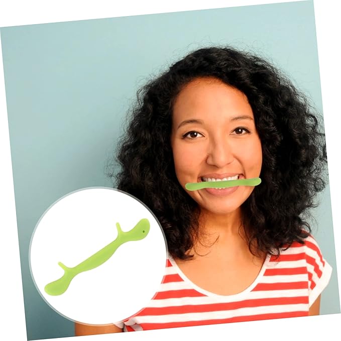 2pcs Silicone Lip Shaper Face Mouth Tightener for Training and Facial Muscle Exercise Mouth Exerciser for and Appearance Green