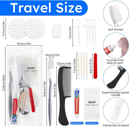 Travel Toothbrush Kit, Hygiene Kit Comes in A Double Sealed Individual Package, Personal Hygiene Kit for Hotel, Camping, Home and Travel (20 Set)