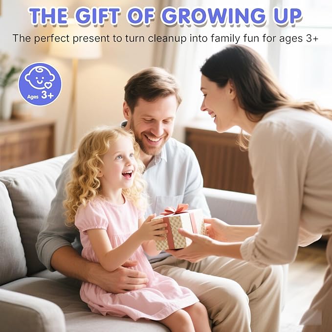 Kids Spray Mop,Real Working Toddler Cleaning Set, Mini Mop, Kid Vacuum - Spray Bottle,Scraper, Washable Microfiber Pads, Montessori Cleaning Toy Set,Toy for Kids Toddlers Ages 3+