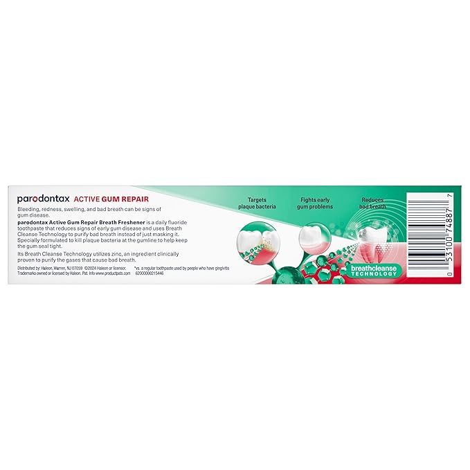 Parodontax Active Gum Repair Breath Freshener Toothpaste, 3x3.4 oz