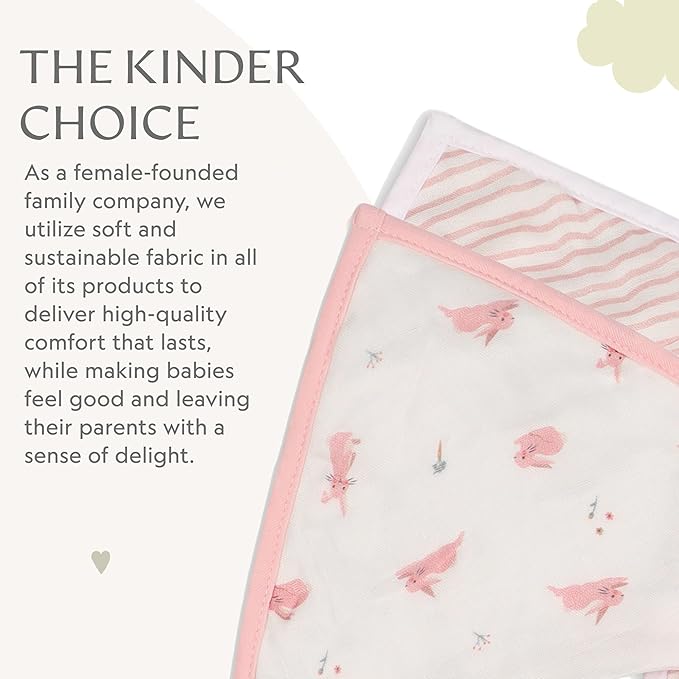 Bamboo Little Baby Bibs (Pack of 2) - Bibs with Adjustable Snaps- Absorbent Terry Backing