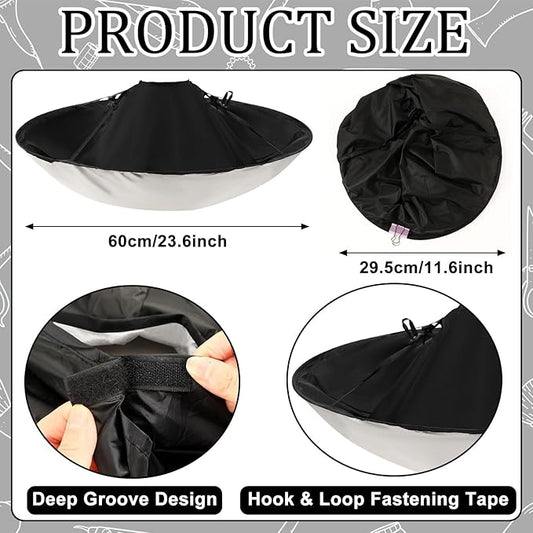 FEBSNOW Hair Cutting Cloak Cape, Professional Adjustable Haircut Cape Foldable Umbrella for Adults Kids Home Salon Barber Hairdressing Supplies