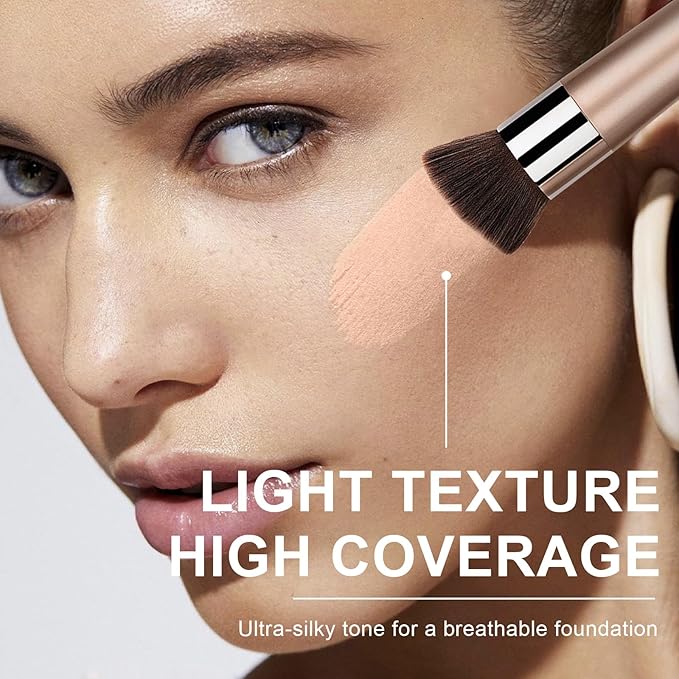 AirBrush Foundation Spray With Airbrush Primer, Silky Mist Foundation Spray Makeup, Full Coverage Foundation for Smooth Radiant, Formula Breathable Lightweight Hydrating (01 Natural)