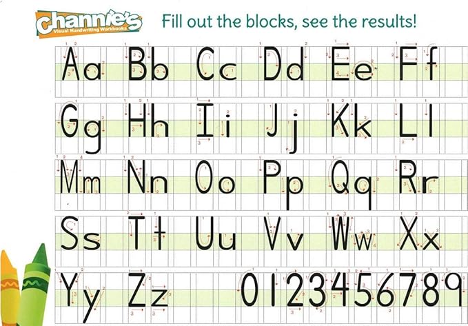 Channie’s Easy Peasy Alphabet, Numbers & Sight Words Workbook, Fun & Color-Coded Preschool, Kindergarten & 1st Grade Alphabet Tracing Book For Daily Writing Practice, 2 Pack