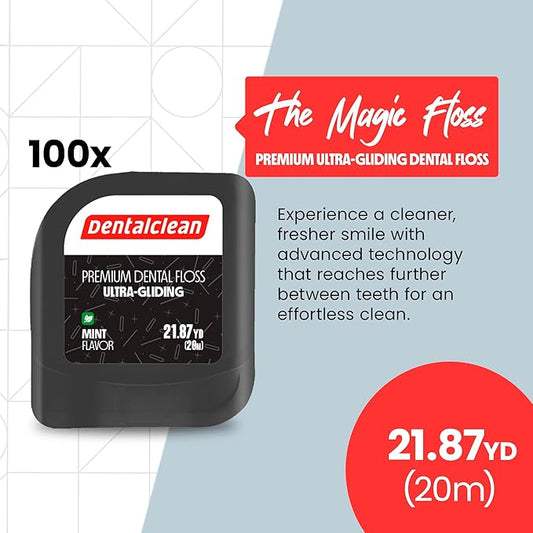 Helice Bow Dental Floss – Ultra-Gliding – Fresher Breath – 100 Count