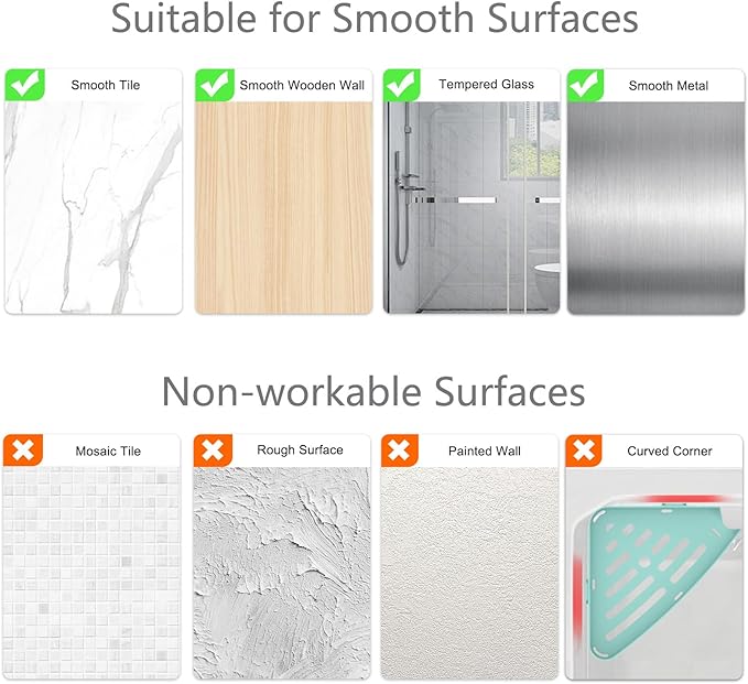 Sotfamily Shower Caddy Corner, 2 Pack Adhesive Corner Shower Shelves for Bathroom Organizers and Storage, Rust Free Plastic Rack for Bathroom Accessories & Decor, White